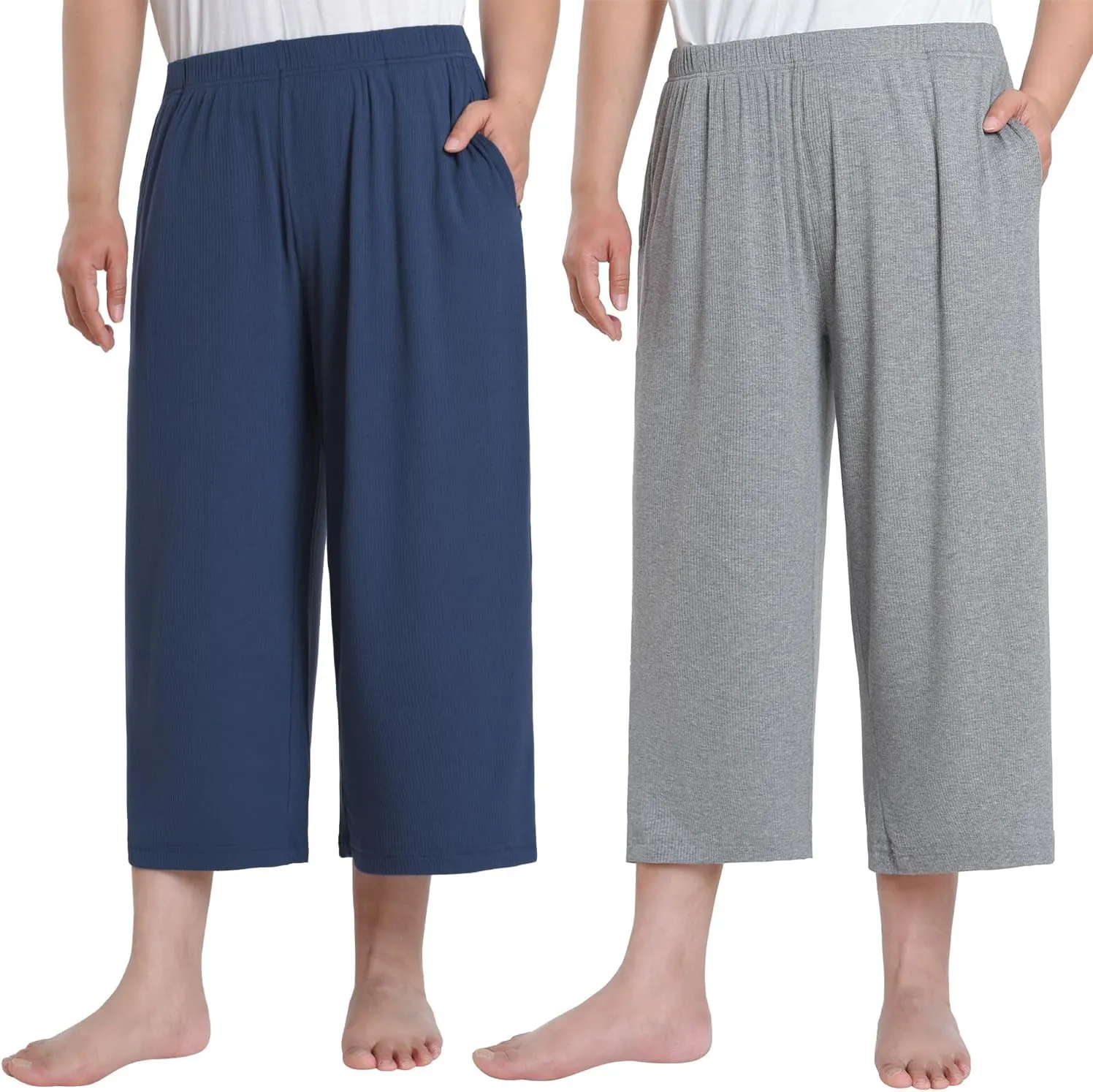Latuza Women's Plus Size Capri Lounge Pants Wide Leg Lounge Capris