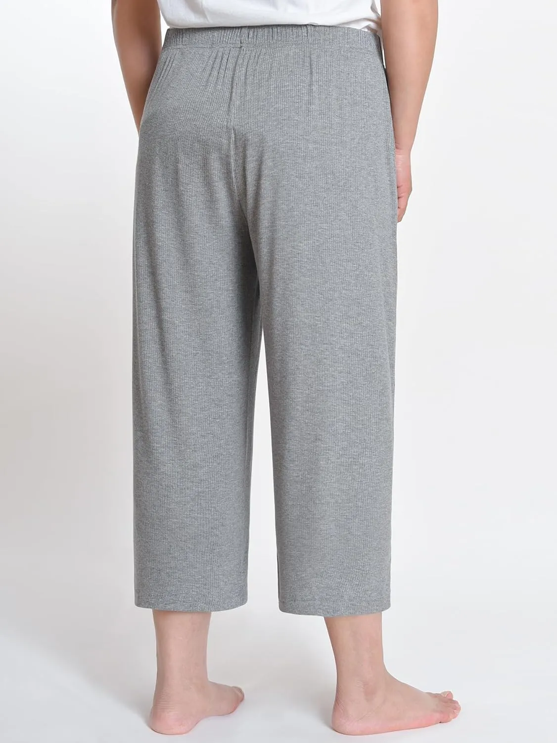 Latuza Women's Plus Size Capri Lounge Pants Wide Leg Lounge Capris