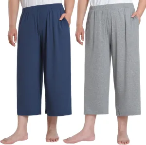 Latuza Women's Plus Size Capri Lounge Pants Wide Leg Lounge Capris
