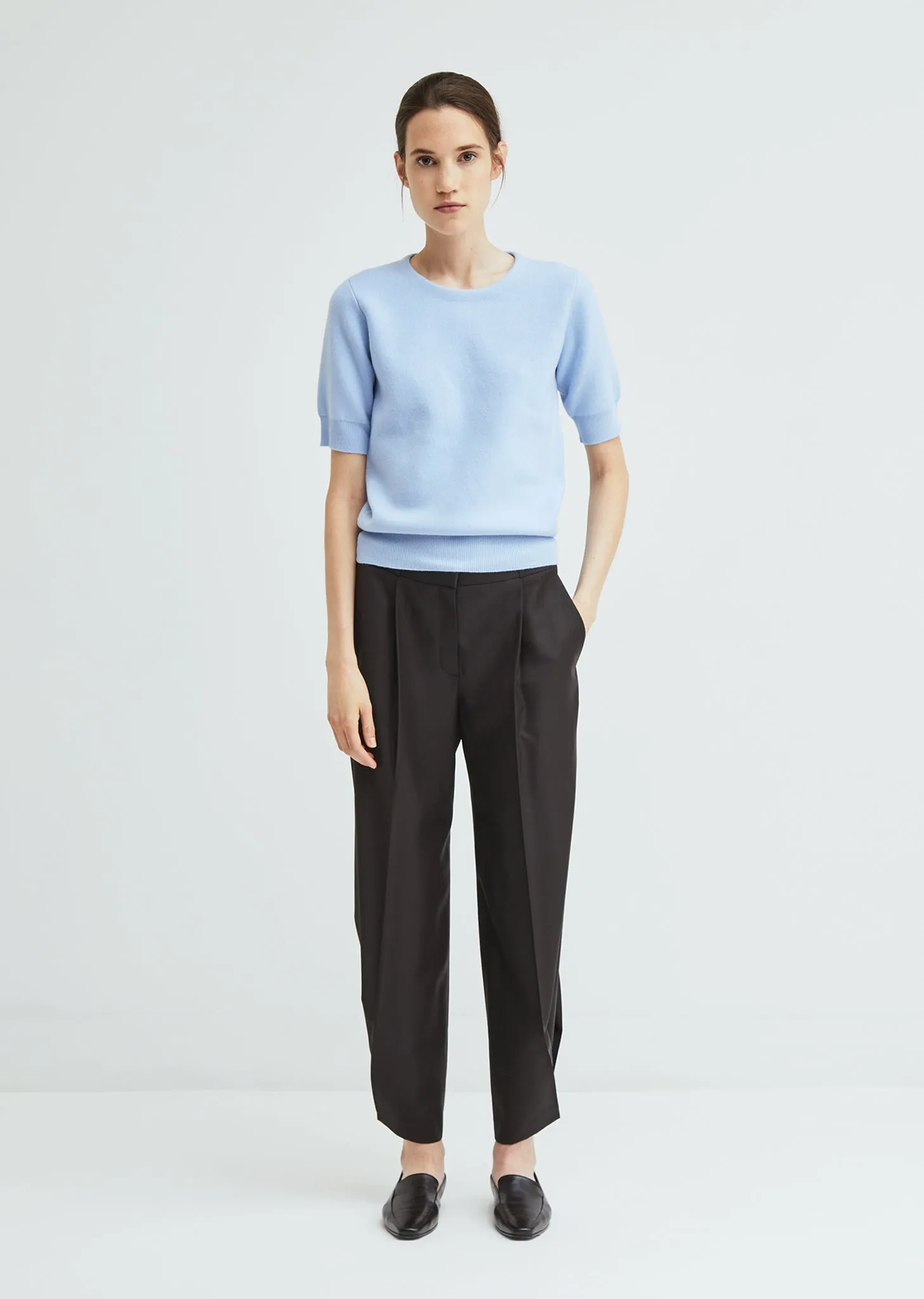 Lorin Felted Wool Short Sleeve Sweater