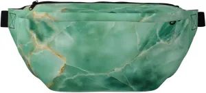 Marble Jade Stone Fanny Pack For Women Man, Waist Belt Bag Crossbody For Sports Travel Hiking Running Jogging