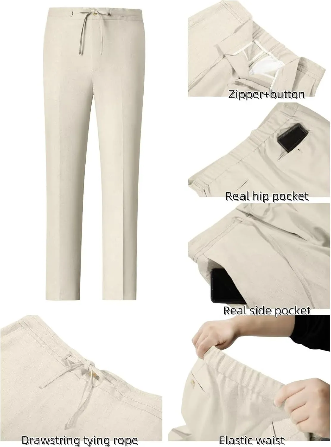 Men Linen Suits 2 Piece Summer Beach Suit Casual Holiday Outfits Lightweight Groomsmen Blazer Pants Set Wedding Prom Tuxedos