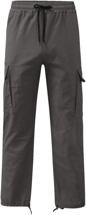 Mens Cargo Pants Casual Joggers Hiking Pants Loose Straight Athletic Workout Sweatpants with Pockets
