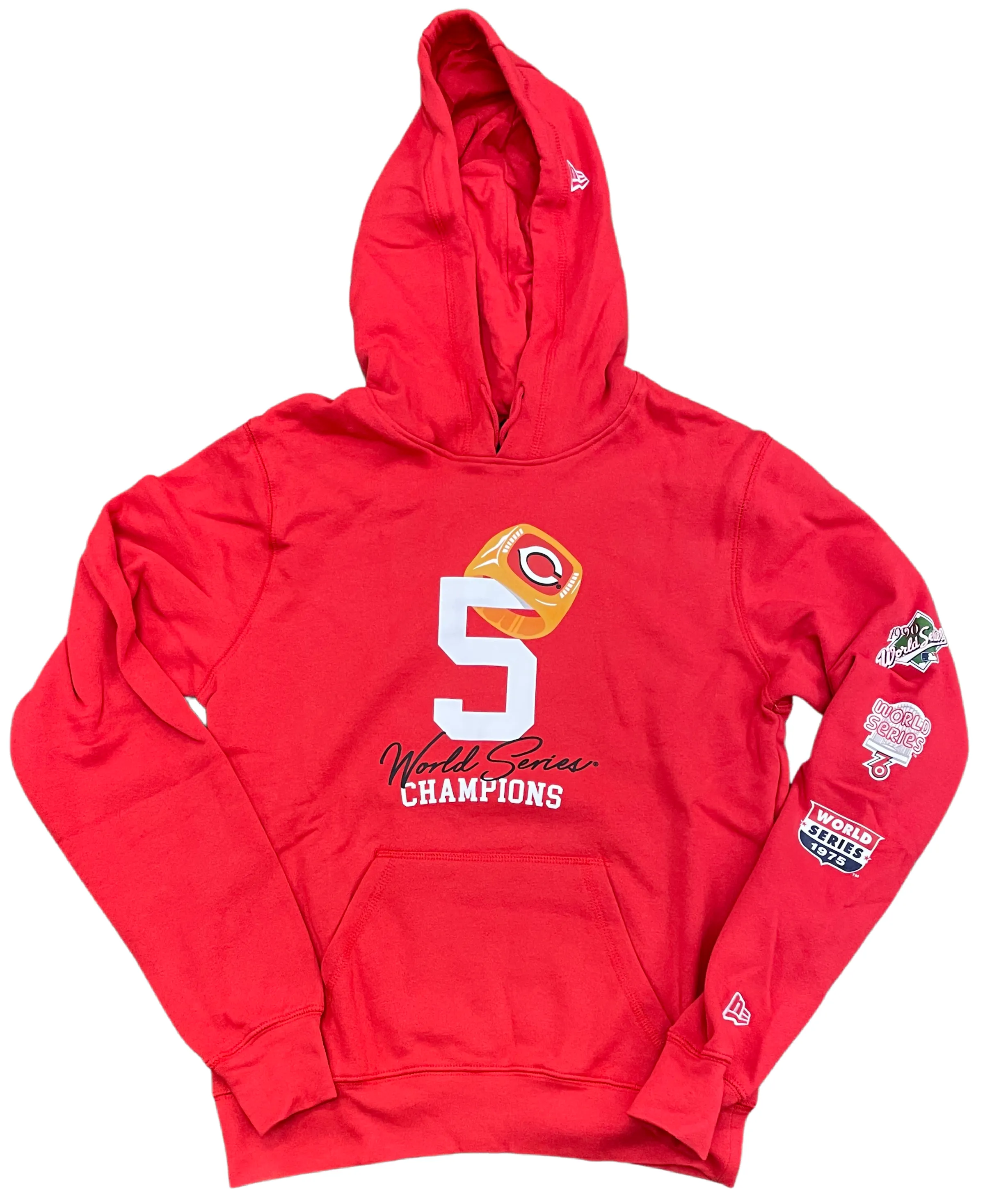 Men's Cincinnati Reds New Era Local Count The Rings Pullover Hoodie-Red