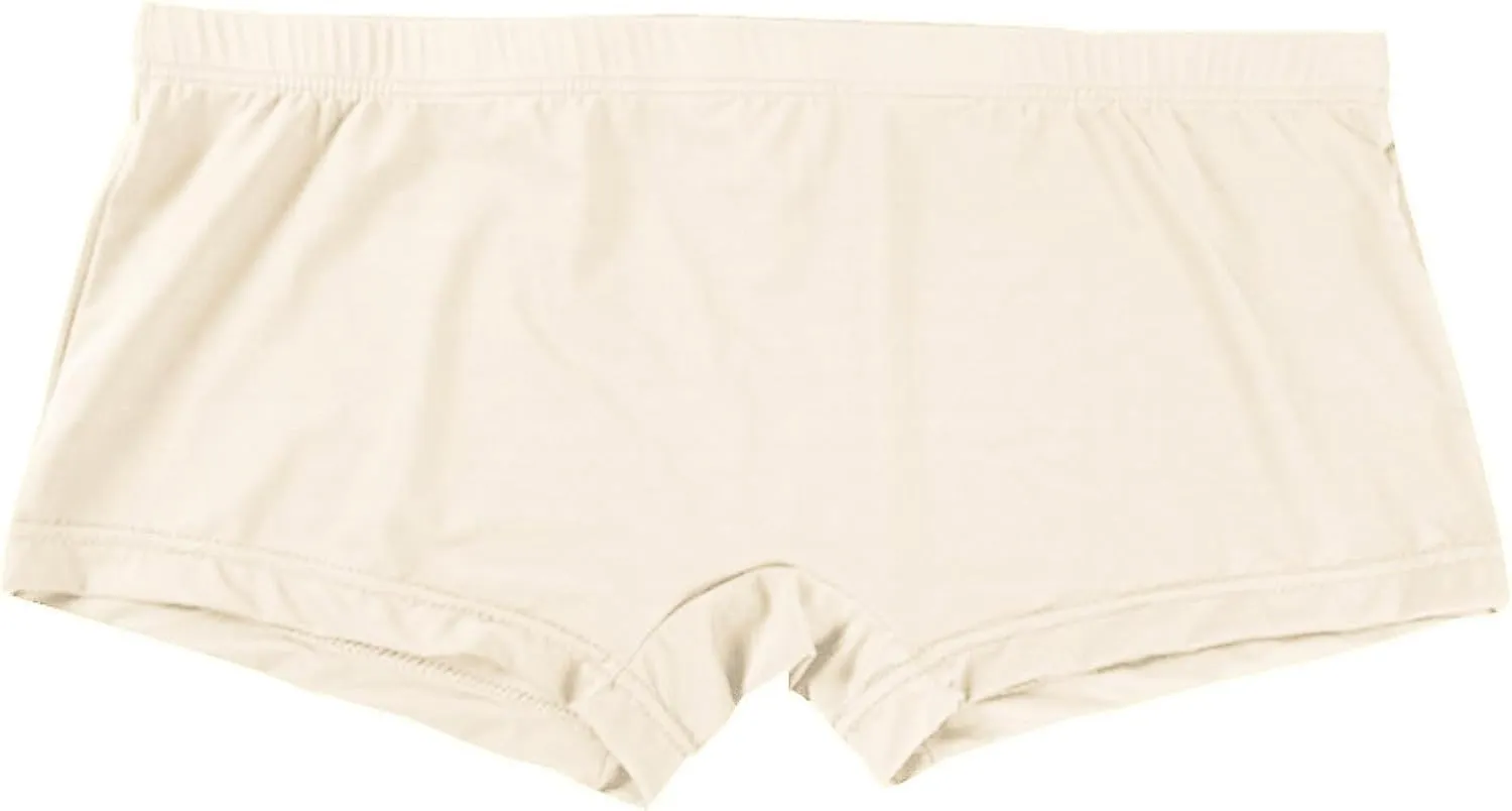 Men's Thong Underwear G-Strings Silk Bikini Underwear Pouch Athletic Panties Briefs Underwear Men's Lingerie Beige