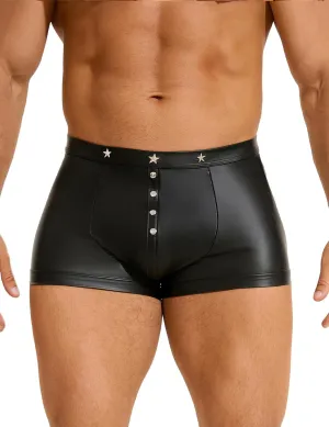 Men's Underwear Boxer Brifs Sexy Shorts Underwear Mens Lingerie Panties Trunks with Bulge Pouch Black S-2XL