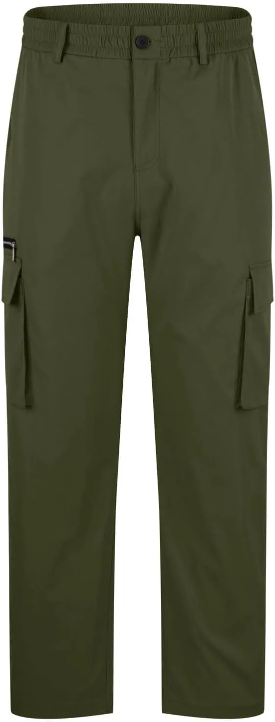 Mens Work Pants Casual Regular Fit Lightweight Stretch Chino Pant Straight Leg Golf Outdoor Cargo Pants Trousers