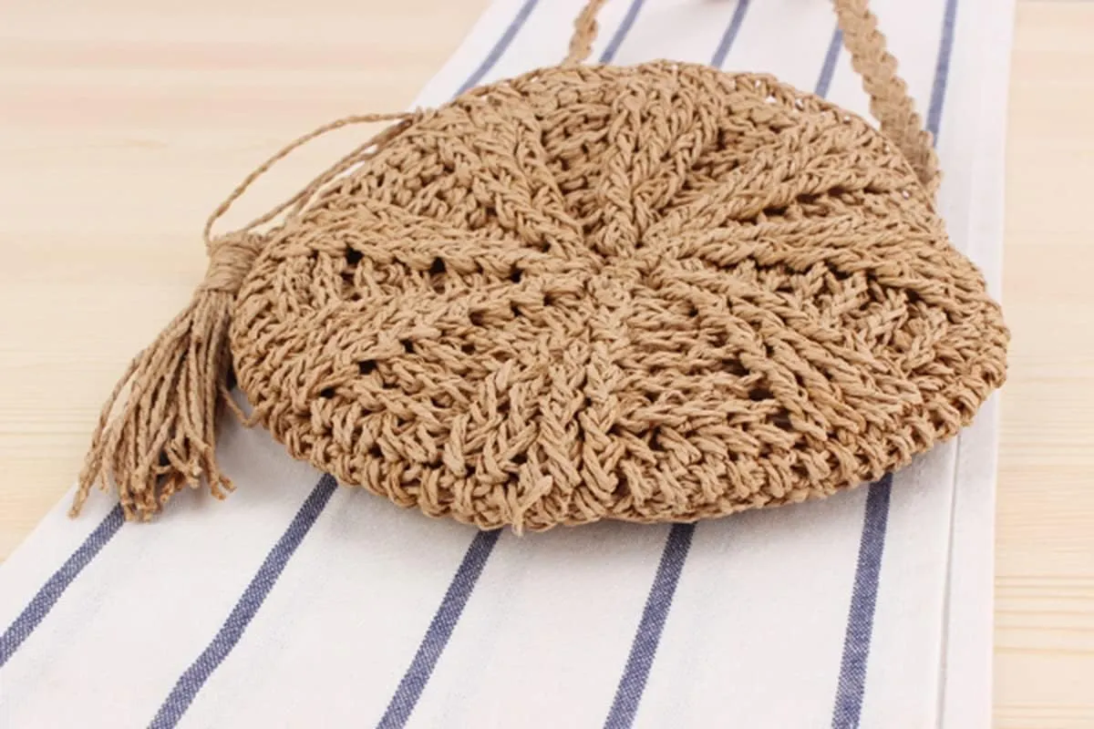 Mobile Phone Straw Bag Women Cross Body Bags Summer Girl Beach Messenger Bag