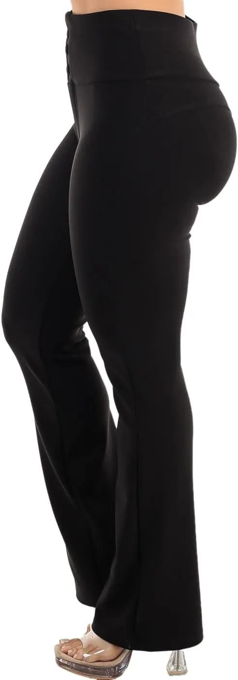Moda Xpress Women's Juniors High Waist Pull On Stretchy Butt Lifting Black, Plaid, Printed Skinny Pants 10596R