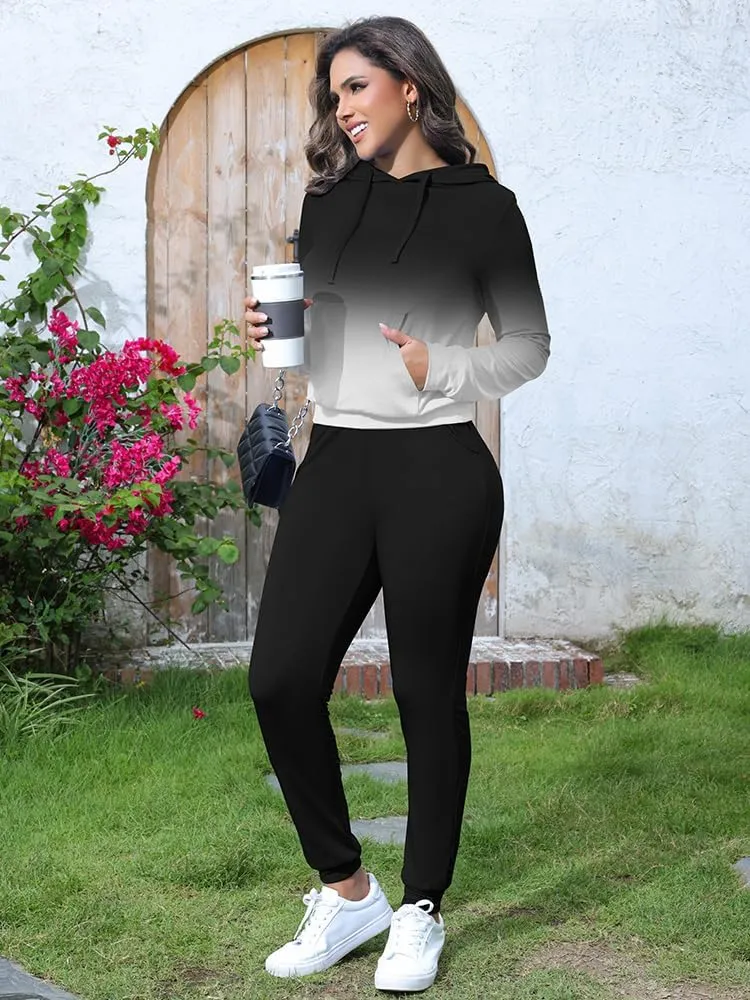 Nimsruc Two Piece Outfits for Women Casual Sweatsuits Set Long Sleeve Hoodie Tracksuit
