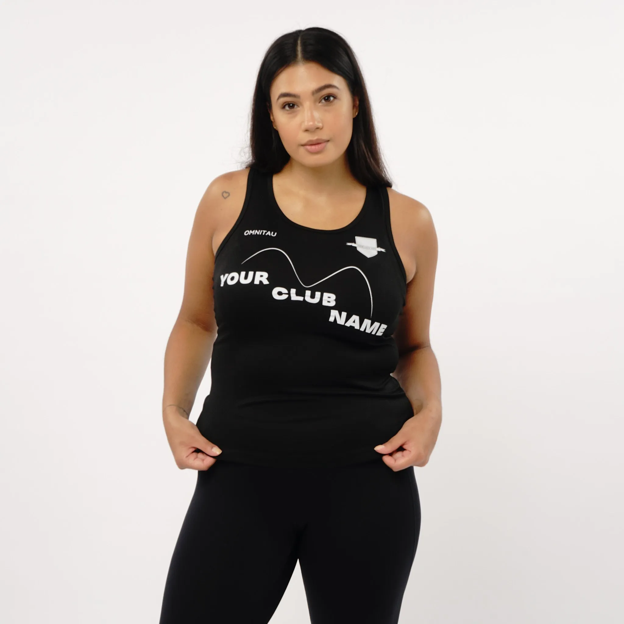 Omnitau Women's Core Crew Neck Athletics Vest - Black