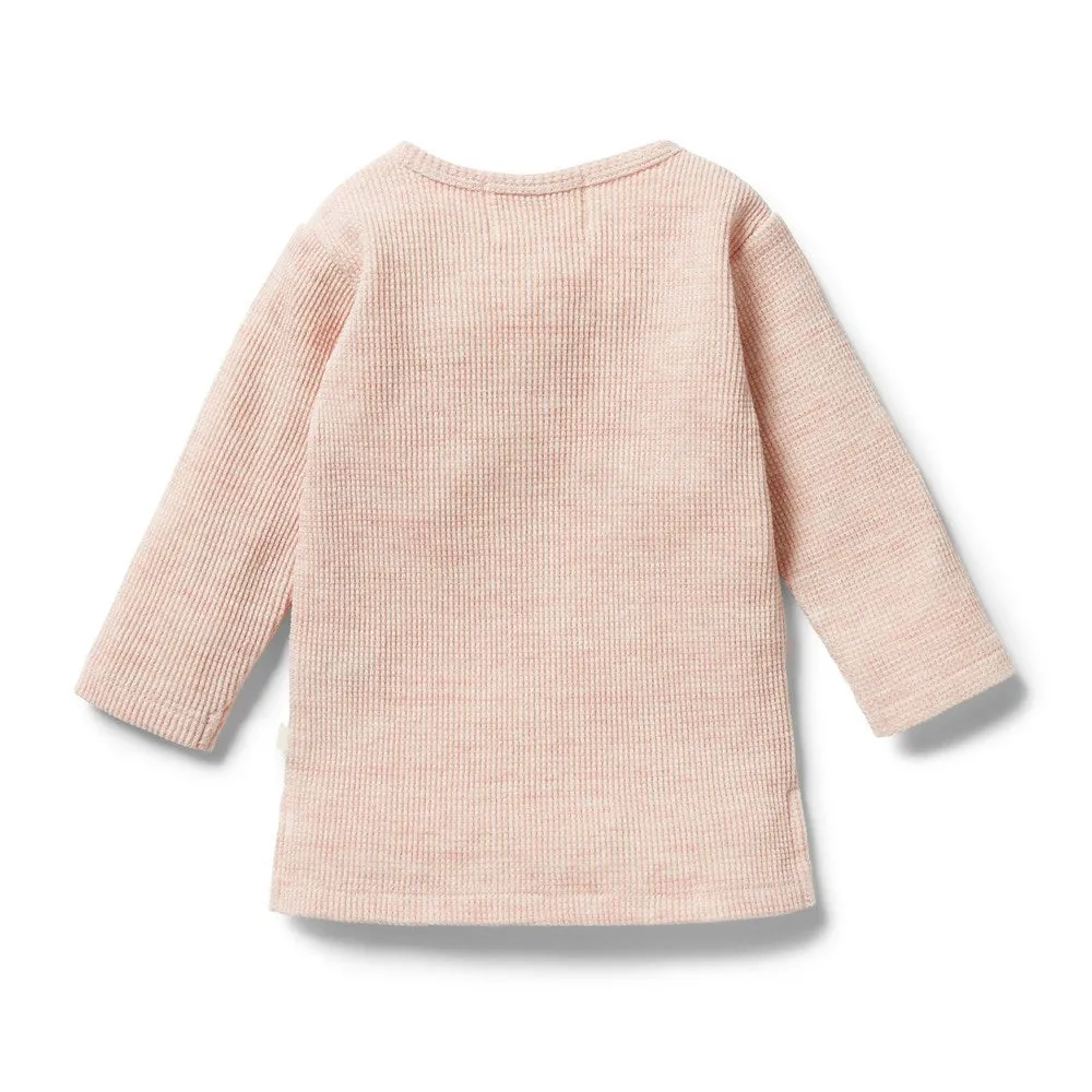 Organic Waffle Henley Top