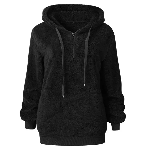 Oversized Sweater Warm Hooded Sweater Women Thick Pullovers