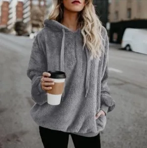 Oversized Sweater Warm Hooded Sweater Women Thick Pullovers
