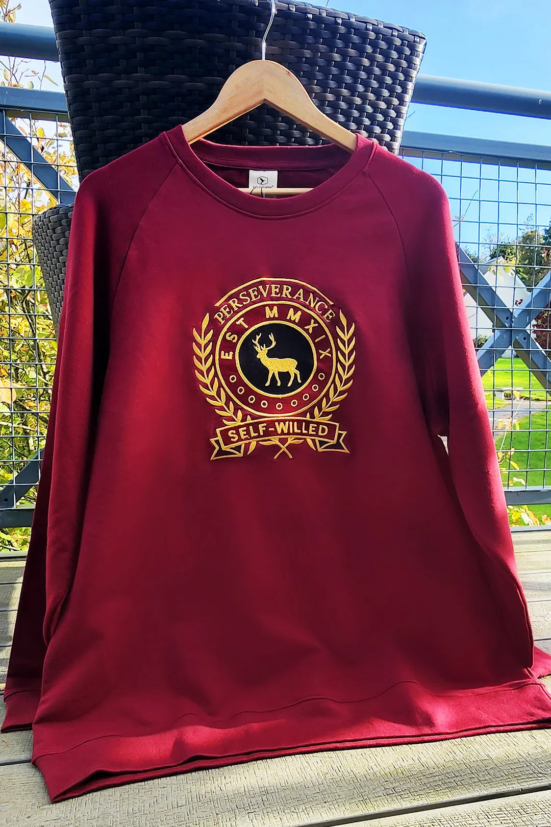 Perseverance Raglan Maroon Sweatshirt - W22 - MSW051R
