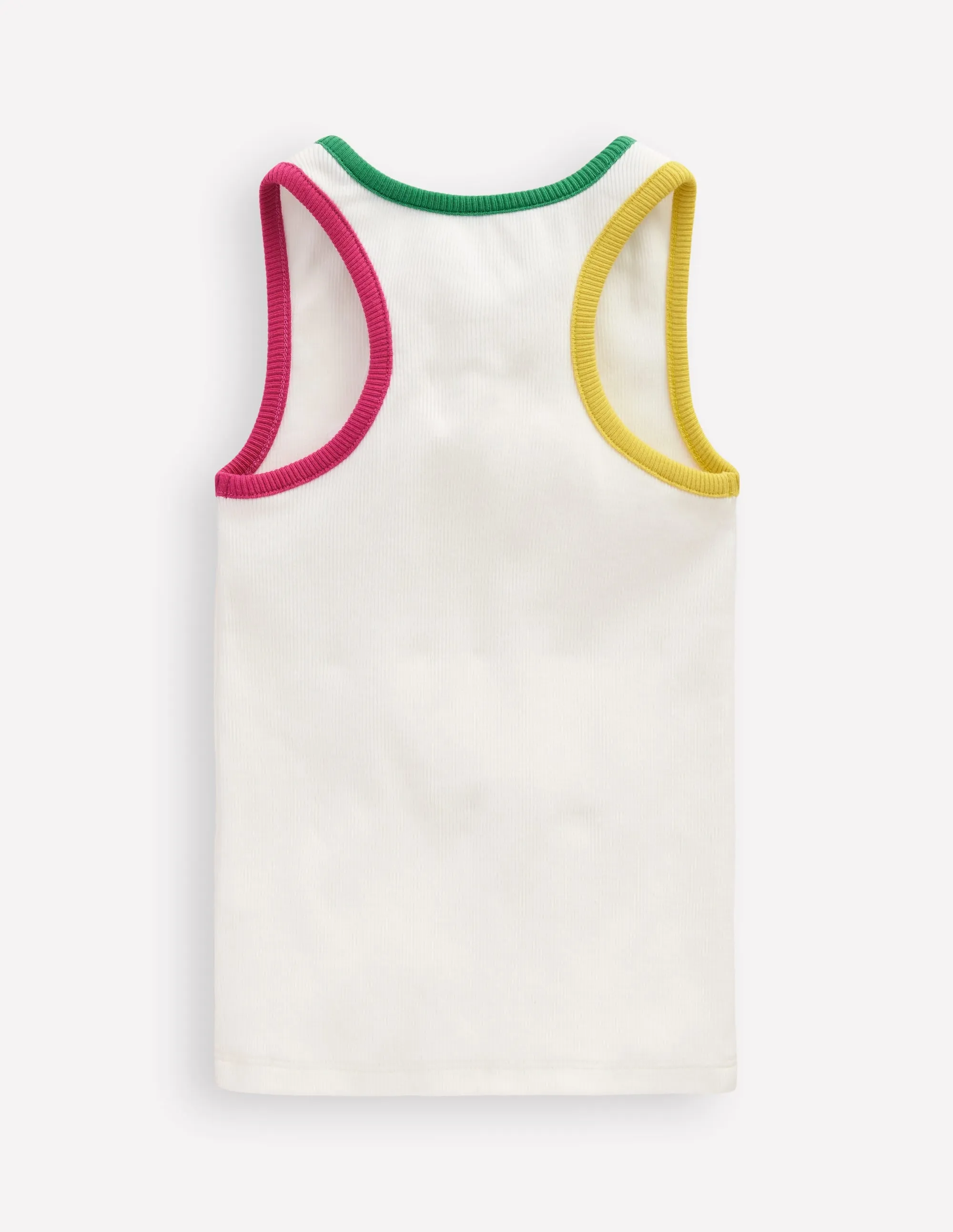 Racerback Ribbed Vest-White