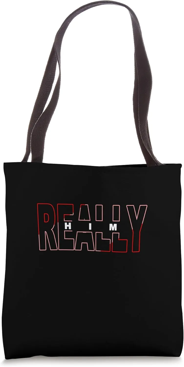 Red Really HIM Red Graphic Tote Bag