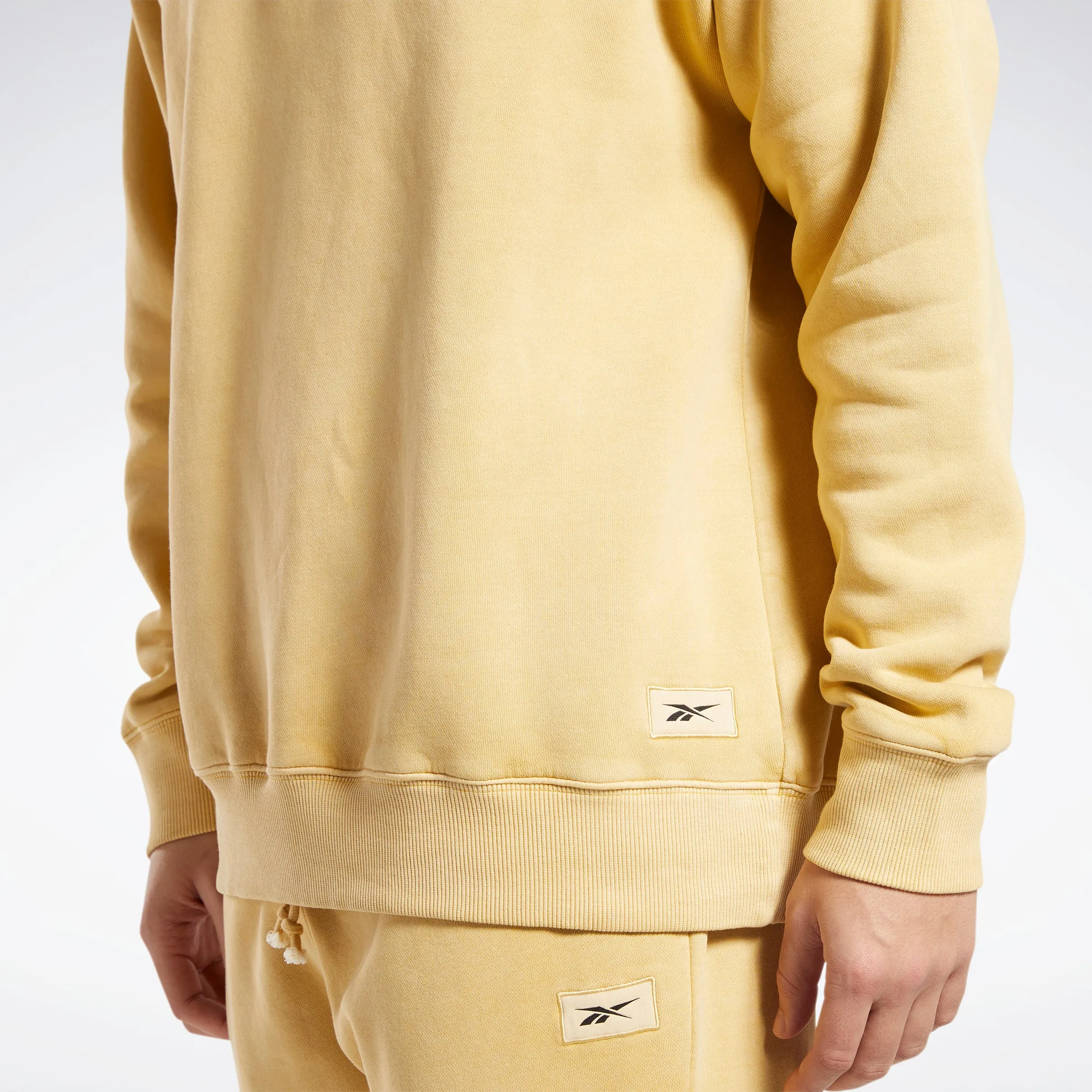 Reebok Apparel Men Classics Natural Dye Quarter-Zip Sweatshirt Bright Ochre