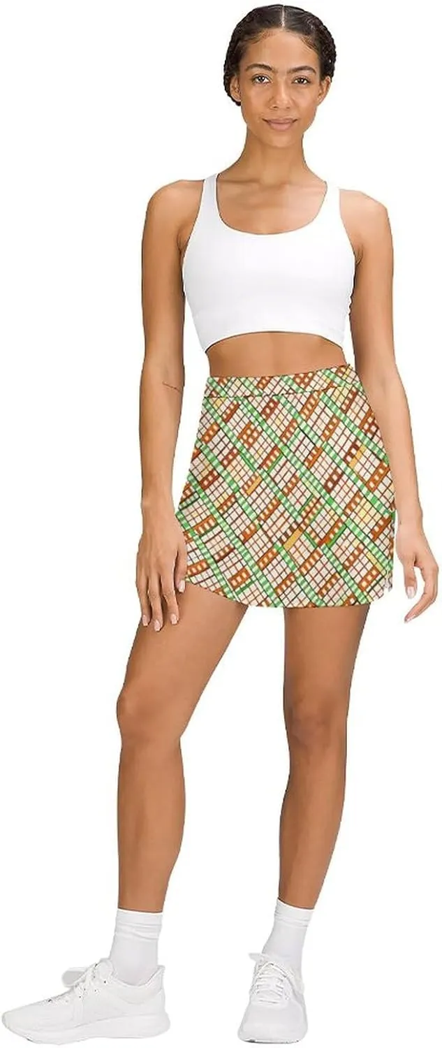 Santa Claus Pattern Mini Pleated Skirts for Women Sexy Mini Skirt Short Cargo Skirt Skater A-line Pleated Skirt