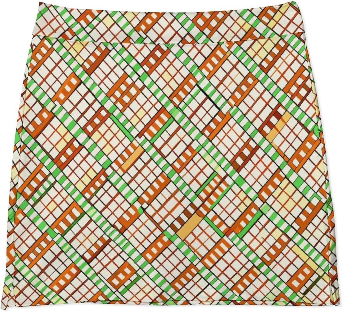 Santa Claus Pattern Mini Pleated Skirts for Women Sexy Mini Skirt Short Cargo Skirt Skater A-line Pleated Skirt