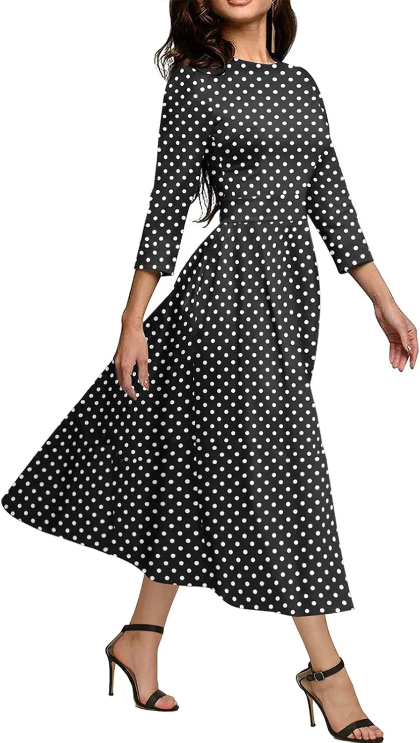 Simple Flavor Women's Vintage Dress Sleeveless O-Neck Party Cocktail Dress