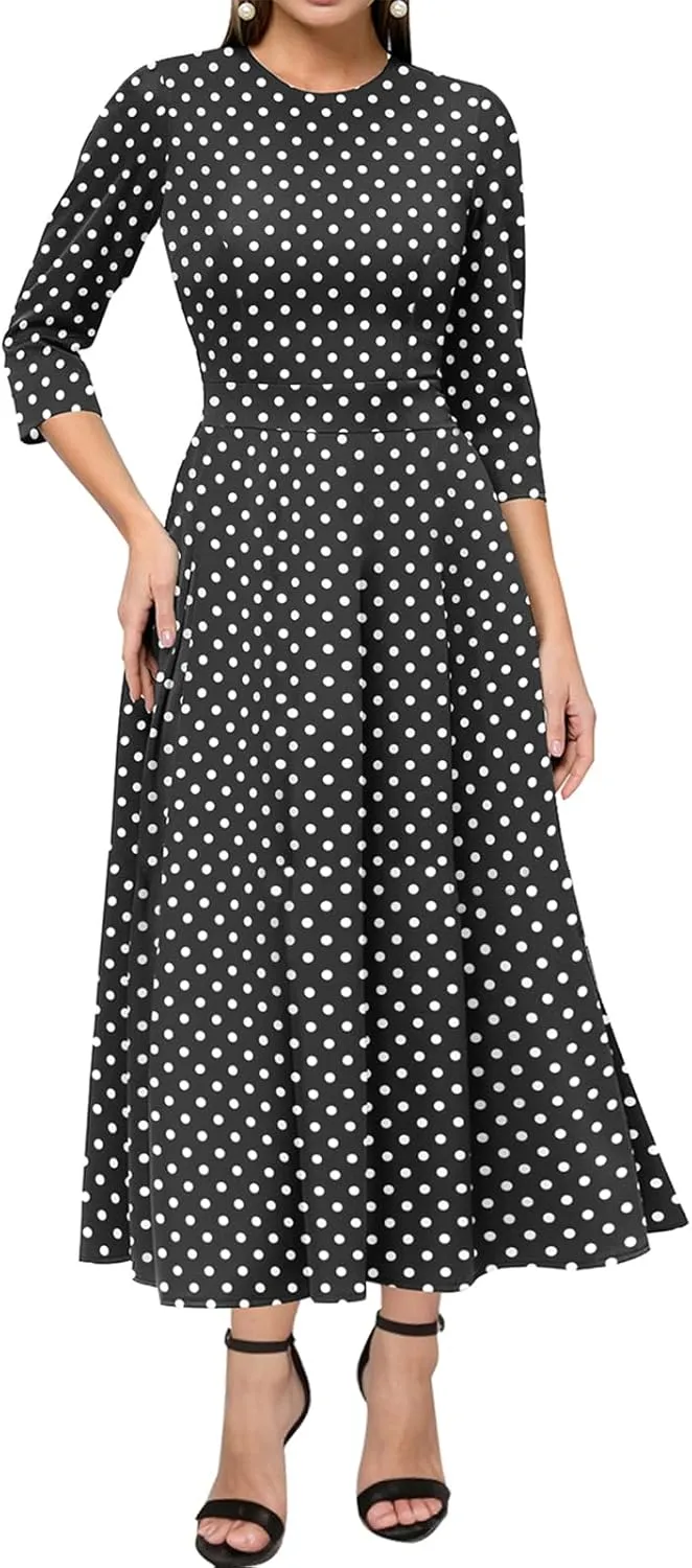 Simple Flavor Women's Vintage Dress Sleeveless O-Neck Party Cocktail Dress