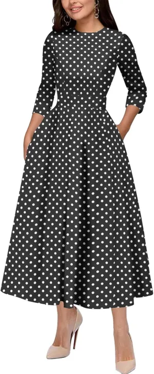 Simple Flavor Women's Vintage Dress Sleeveless O-Neck Party Cocktail Dress