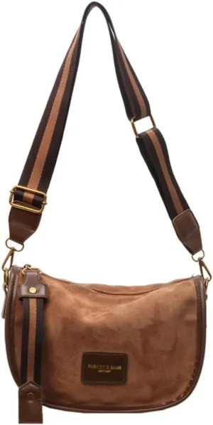 Suede Crossbody Bag for Women Casual PU Tote Shoulder Bag Vegan Leather Hobo Purse Bags Work Travel Shopping 2024