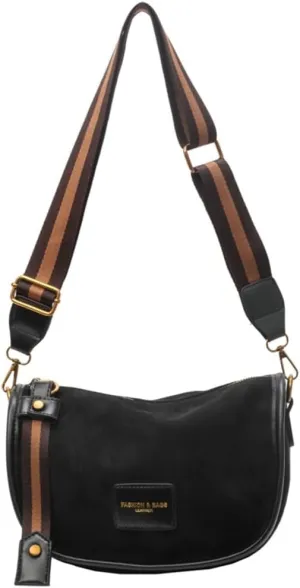 Suede Crossbody Bag for Women Casual PU Tote Shoulder Bag Vegan Leather Hobo Purse Bags Work Travel Shopping 2024