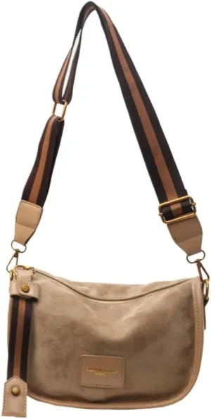 Suede Crossbody Bag for Women Casual PU Tote Shoulder Bag Vegan Leather Hobo Purse Bags Work Travel Shopping 2024