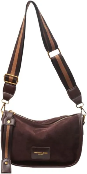 Suede Crossbody Bag for Women Casual PU Tote Shoulder Bag Vegan Leather Hobo Purse Bags Work Travel Shopping 2024