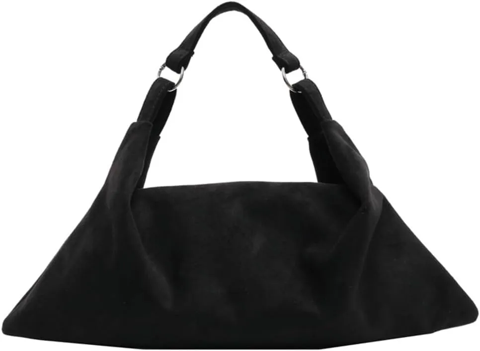 Suede Crossbody Purses for Women Fashion Slouchy Shoulder Bag Retro Crescent Satchel Handbags for Ladies 2024