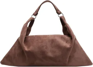 Suede Crossbody Purses for Women Fashion Slouchy Shoulder Bag Retro Crescent Satchel Handbags for Ladies 2024