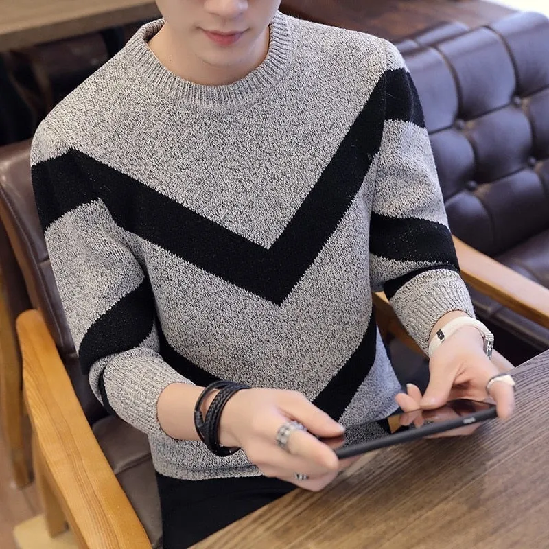 Sweaters And Pullovers Men Long Sleeve Knitted Sweater