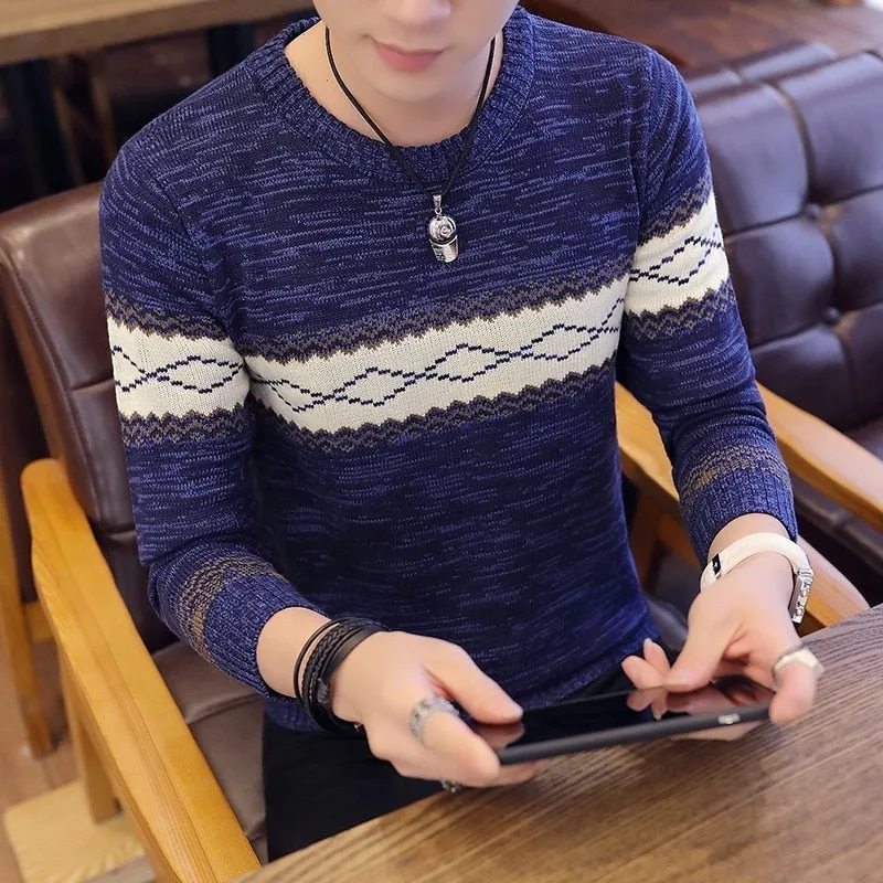 Sweaters And Pullovers Men Long Sleeve Knitted Sweater