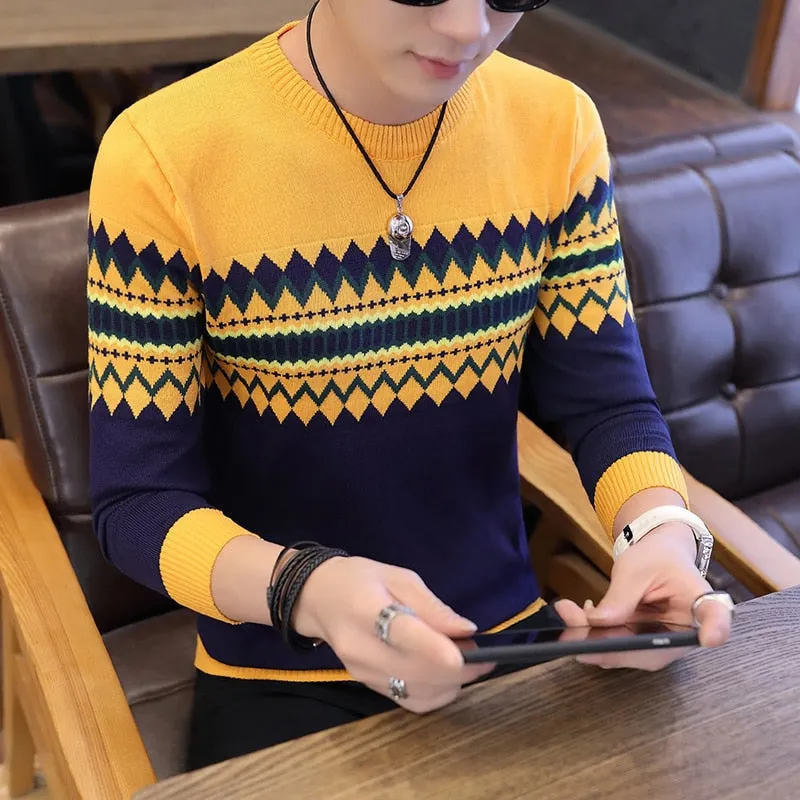 Sweaters And Pullovers Men Long Sleeve Knitted Sweater