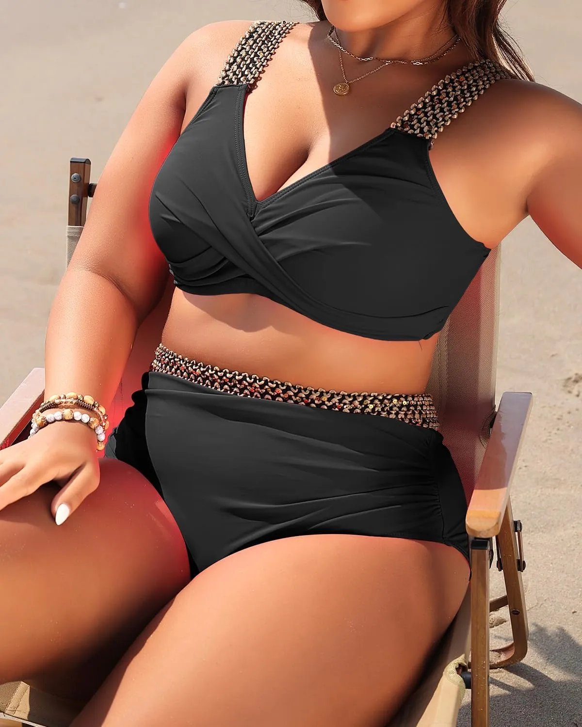 Tempt Me Women Plus Size High Waisted Bikini Set Two Piece Tummy Control Swimsuit