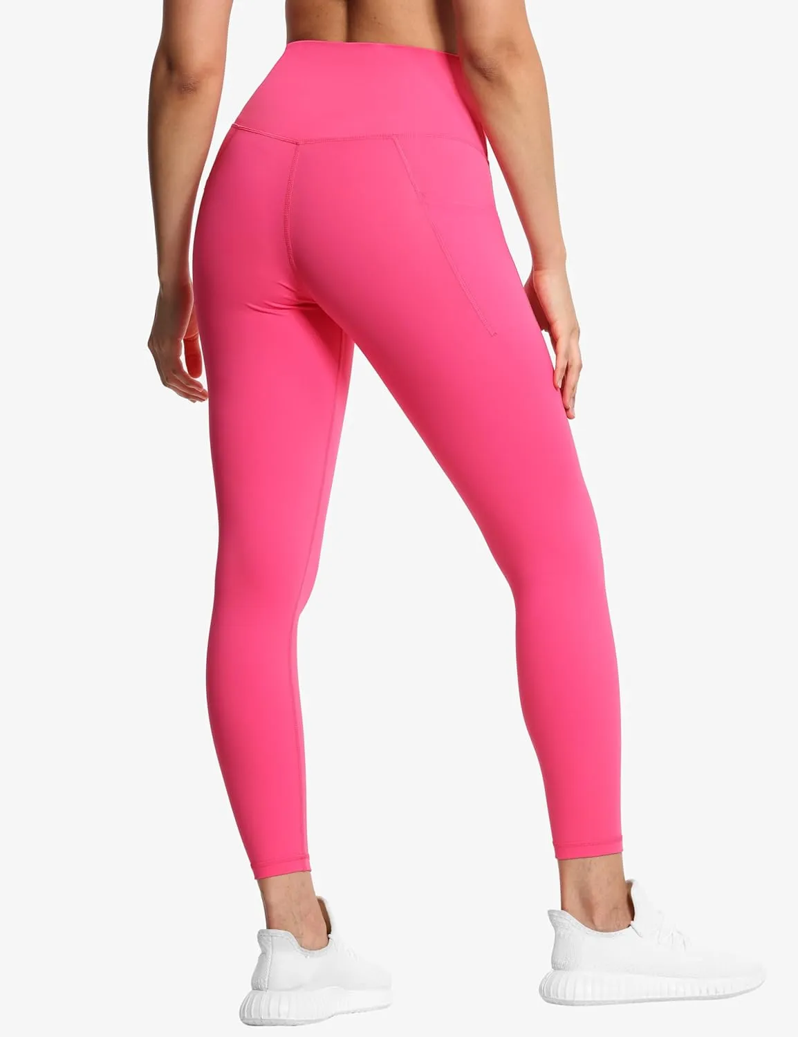 THE GYM PEOPLE Women's V Cross Waist Workout Leggings Tummy Control Running Yoga Pants with Pockets