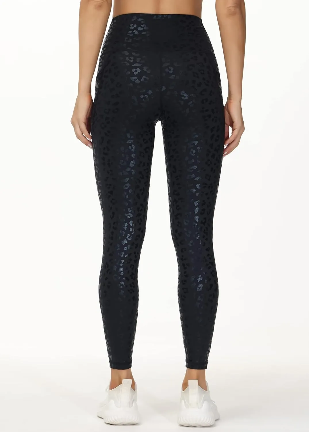 THE GYM PEOPLE Women's V Cross Waist Workout Leggings Tummy Control Running Yoga Pants with Pockets