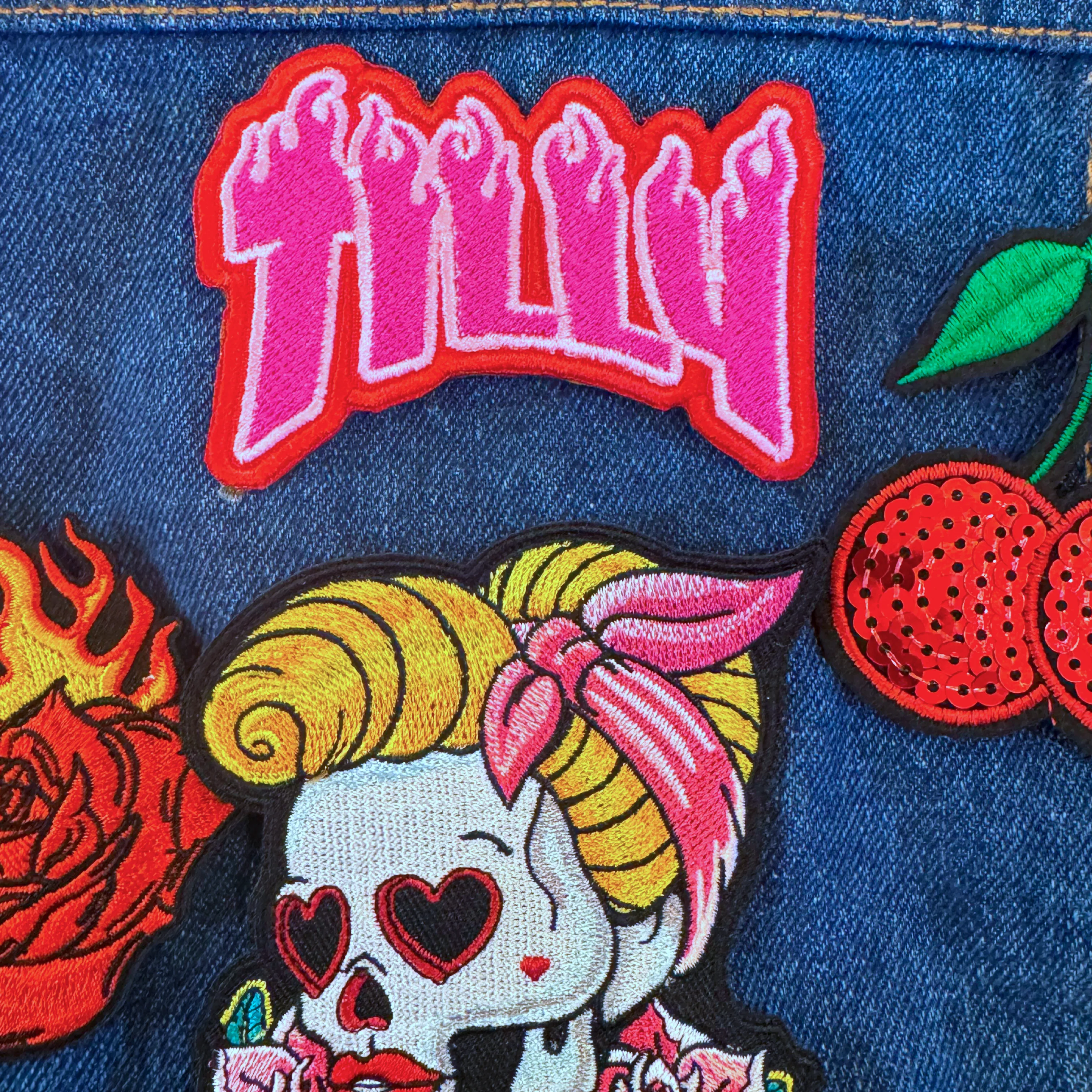 Thrasher skater font embroidered patch