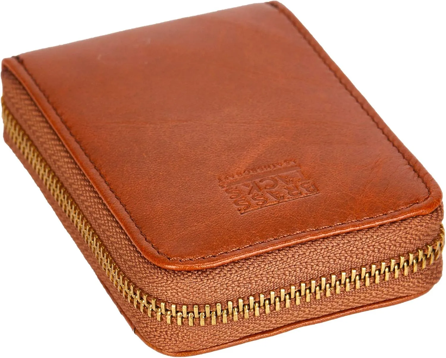 Vintage Full Top Grain Leather Wallet RFID Blocking Multi Card Case with Zipper Pocket Card Holder for Men Women Gift Box