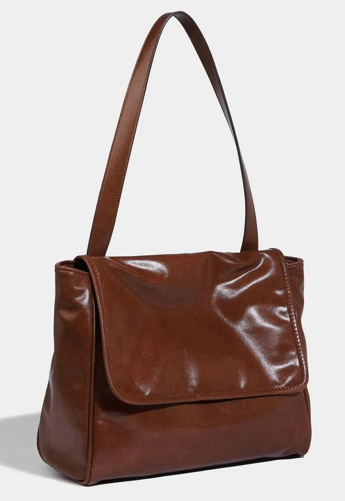 Vintage Vegan Leather Tote Bags for Women Large Shoulder Purse Soft Handbag Working Messenger Top Handle Satchel