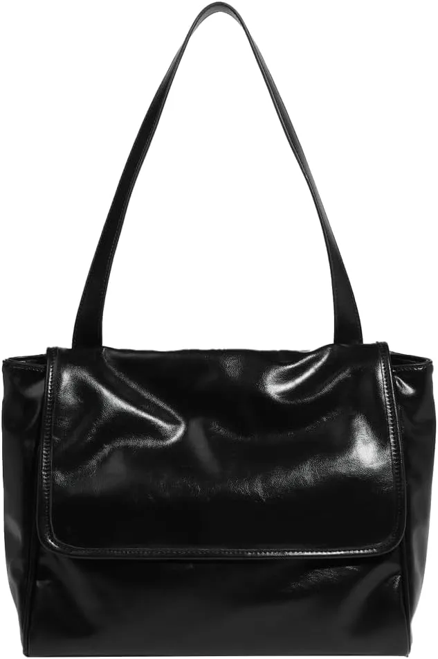 Vintage Vegan Leather Tote Bags for Women Large Shoulder Purse Soft Handbag Working Messenger Top Handle Satchel