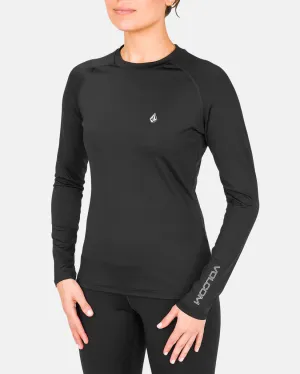 Volcom Women's V-Science Crew Base Layer Black H2152502_BLK