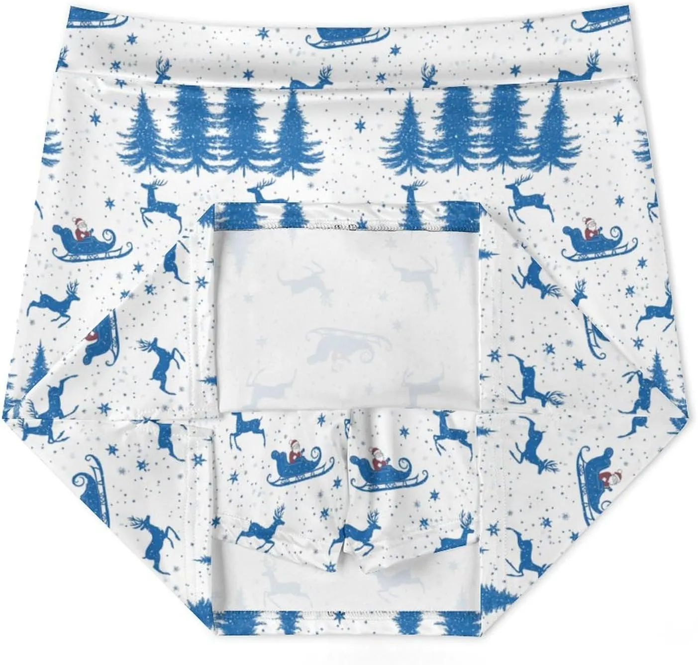 Wave Pattern Women's Athletic Skirts Light Proof A-line Trouser Skirt with Shorts Pockets