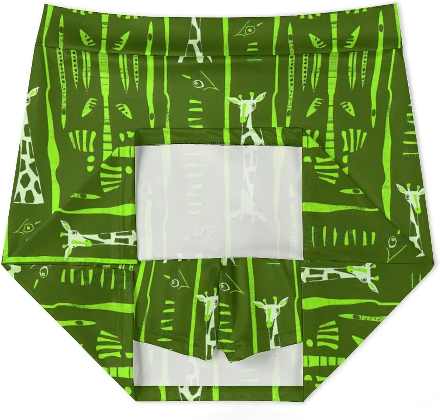 Wave Pattern Women's Athletic Skirts Light Proof A-line Trouser Skirt with Shorts Pockets