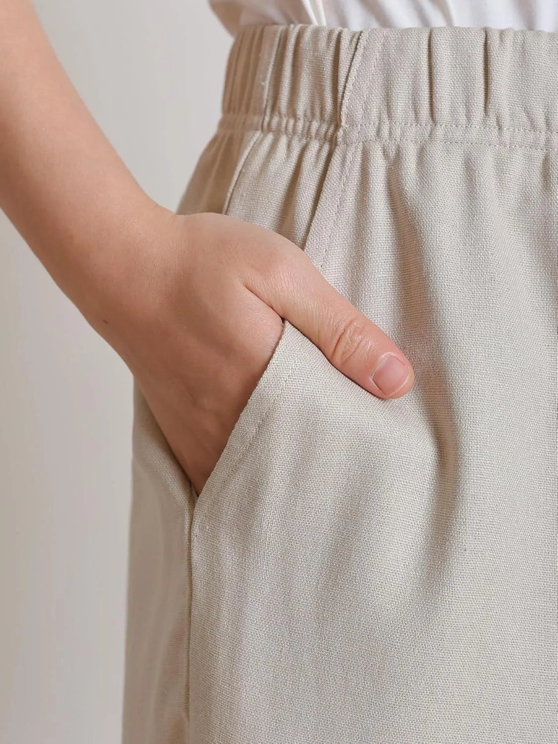 Weintee Women's Petite Linen Pants for 5 FT Short