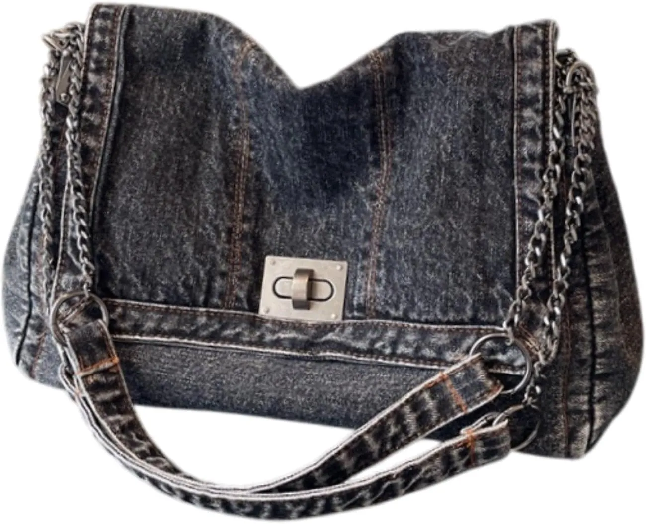 Women Denim Shoulder Bag Satchel Bag Hobo Handbag for Party Favors Travel Dating
