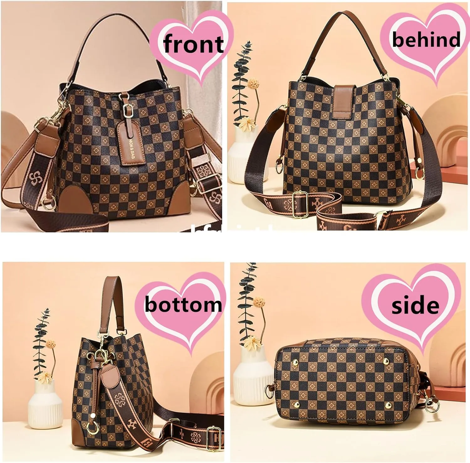 Women Handbags and Purse Tote Bags Ladies Satchel Shoulder Bag Retro Top Handle Hobo Purse