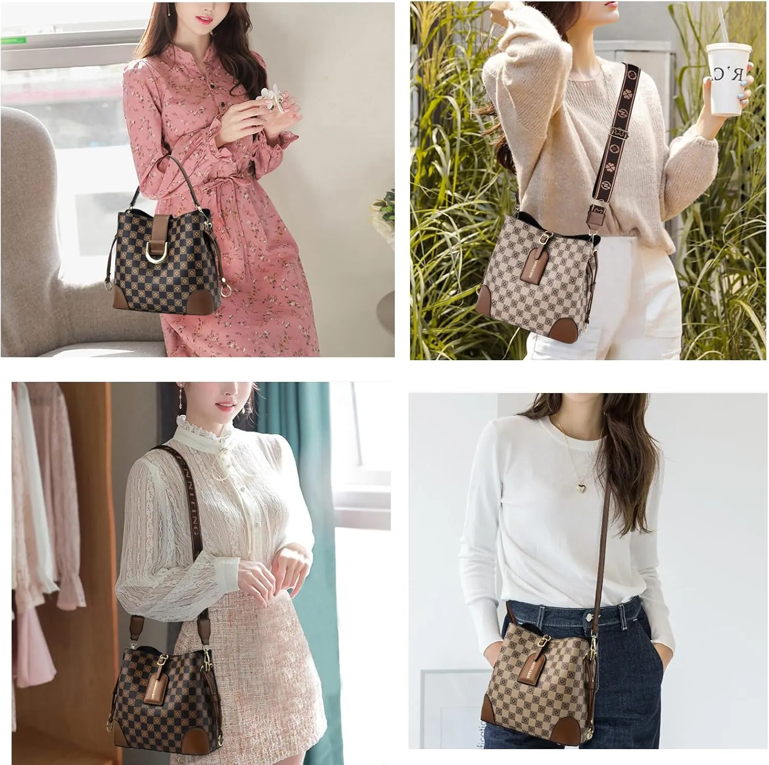 Women Handbags and Purse Tote Bags Ladies Satchel Shoulder Bag Retro Top Handle Hobo Purse